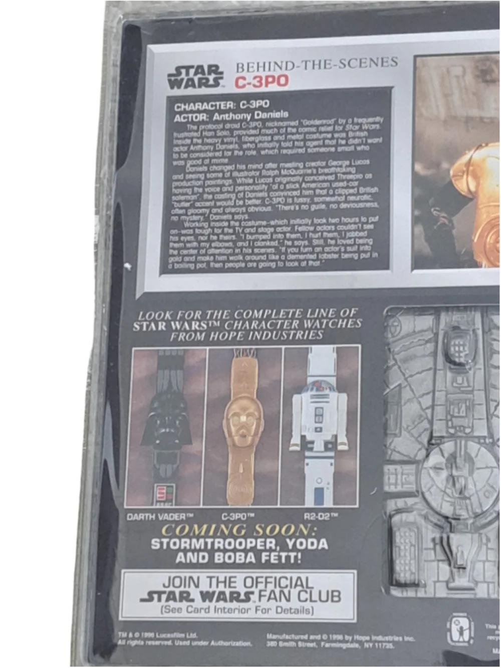 Vintage 1996 Star Wars C-3PO Collector Timepiece Watch – New in Package